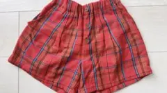 BREEZE レッドチェック ハーフパンツ 110サイズ