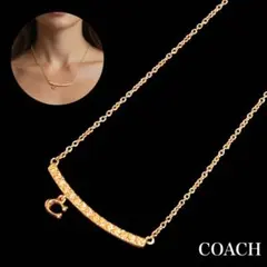 美品　コーチ　ネックレス　シグネチャー　シグネチャー　Cロゴ　ストーン