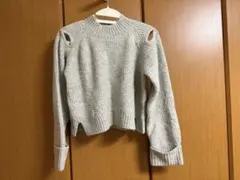 【archives】セーター　肩出し　グレー　Mサイズのサムネイル