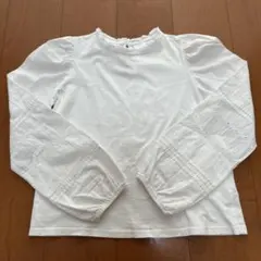 ZARA♪ ホワイト刺繍パフスリーブシャツ　カットソー ブラウス　164