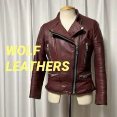 銀梅花 70sWolf Leathers ライダースウルフレザー44 70sWolf Leathers ライダースウルフレザーロンジャン 44