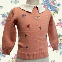 海外 古着 刺繍 花柄 2T