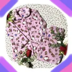 ✨美品✨キティふわもこパジャマ110㎝ピンク女の子　暖か厚地フリース　可愛い