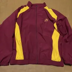 赤/黄色 ジップアップ ナイロンジャケット