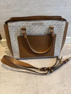 MICHAEL KORS ショルダーバッグ ブラウン/ホワイト