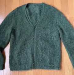本日限定価格！vintage 60's 毛足長モヘアカーディガン グリーンUSAのサムネイル