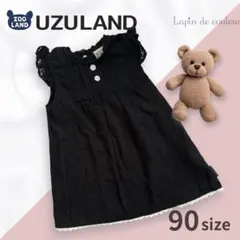♥︎︎美品♥︎︎【UZULAND・90サイズ】レース刺繍ワンピースのサムネイル