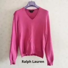 ラルフ・ローレン ゴルフ ピンク Vネック セーター レディース