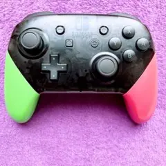 プロコン 任天堂 スイッチ 純正 スプラトゥーン2カラー w7n-0 【超美品】