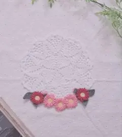 No.188 レース編み　ドイリー　花　ハンドメイド