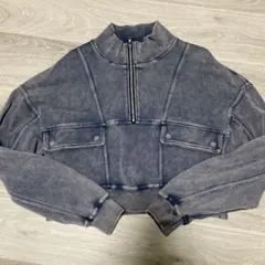 ほぼ新品JEANASIS クロップドスウェット ショート プルオーバー