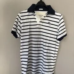 Abercrombie & Fitch ストライプポロシャツ L