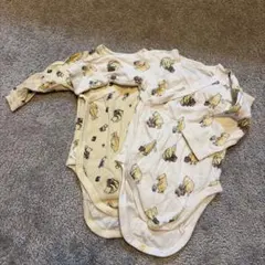 UNIQLO くまのプーさん　長袖前開きボディスーツ 2枚セット