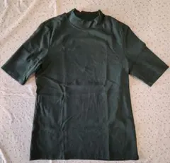 UNIQLO ダークグリーン ハイネック Tシャツ M