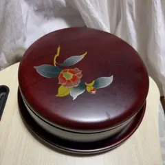 椿蒔絵 蓋付き菓子器