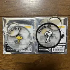 バラ売り可！スヌーピー ウッドストックPEANUTS刺繍シアキーリング2点セット