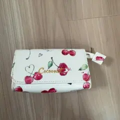 チェリー柄ミニポーチ