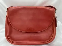 【M5】COACH ショルダーバッグ　レッド