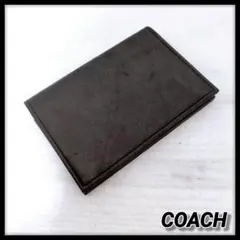 COACH コーチ 名刺入れ カードケース レザー ブラックのサムネイル