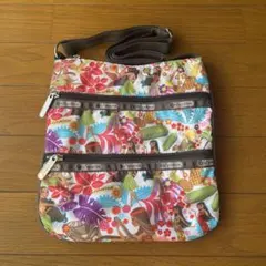 【美品】レスポートサック ハワイ限定　3段ショルダーバッグ ハワイ柄 斜めがけ