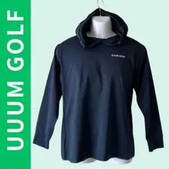 新品 UUUM GOLF プルパーカー 濃紺 L 吸水速乾 ストレッチ