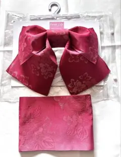 つけ帯　ワインレッド