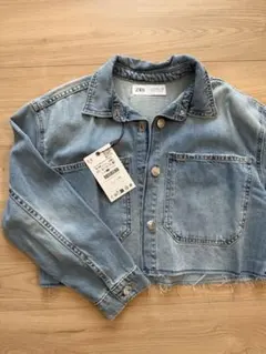 ZARA クロップド　デニムジャケット　140
