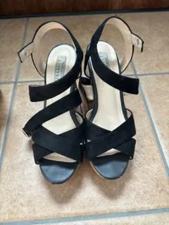 R&E アールアンドイー サンダル　コルク 太ヒール　チャンキーヒール