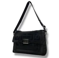 GIVENCHY ブラックショルダーバッグ ロゴ入りのサムネイル
