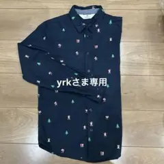 H&M サンタプリント 長袖シャツ 158cm