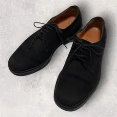 フェラガモ メンズ プレーントゥ スエード ブラック