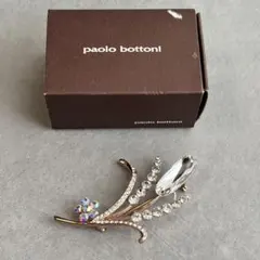 【paolo bottoni】未使用美品ブローチ花束クリスタルビジュー ゴールド