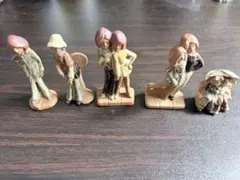 Original Art Craft 人物フィギュア 5体セット 陶器製のサムネイル
