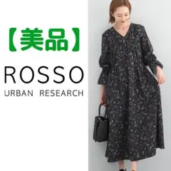 ・アーバンリサーチロッソ　アートプリントVネックワンピース