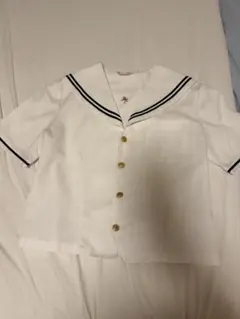 セーラー服 半袖 ホワイト 紺ライン コスプレ衣装のサムネイル