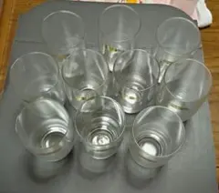 透明なガラス製コップ10個セット