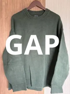 【GAP】オリーブグリーン ニットセーター クルーネック