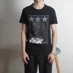 BOYCOTT Tシャツ ビッグプリント 薔薇 星 ブラック/HW357のサムネイル