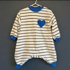 【未使用】BREEZE ストライプロンパース サイズ80