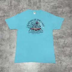 Lighting Up The Lake 半袖 Tシャツ M 水色 古着