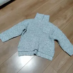 グレー タートルネック セーター 120