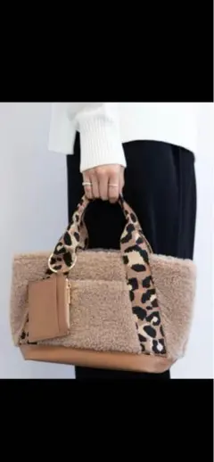 美品　バンヤードストーム　ボア　トートバッグ　M ベージュ