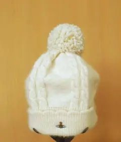 Vivienne Westwood ケーブル編みニット帽(アイボリー)
