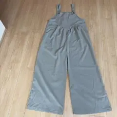 春夏　オーバーオール　薄手　海外サイズのXLサイズ　グレー系　裏地無し　ワイド