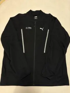 プーマ黒ジップアップジャンパー