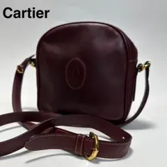 h62【極美品】カルティエ　マストライン　C金具　レザー　ショルダーバッグ.