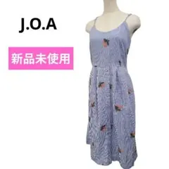 新品　J.O.A フラワー刺繍　キャミワンピース　背中見せ