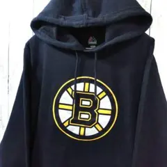 マジェスティック パーカー S NHL ブルーインズ デカロゴ ワッペン 古着