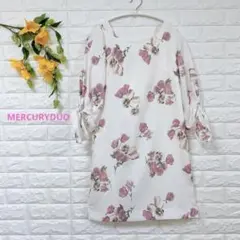 MERCURYDUO 新品 ホワイト 花柄ワンピース エレガント お洒落 可愛い