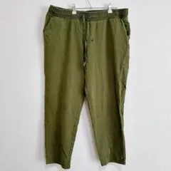 オリーブ グリーン パンツ ゴムウエスト 【XL】長ズボン メンズ 無地